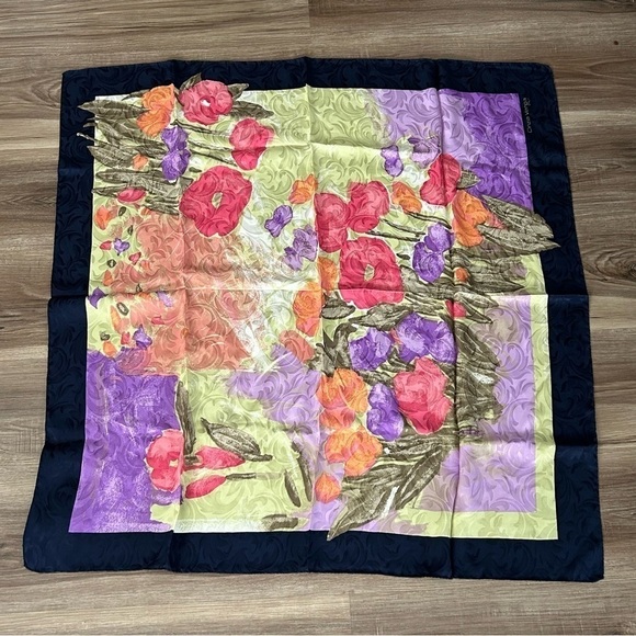 Cinzia Verga Italy Multicolor 100% Silk Scarf - Picture 1 of 5